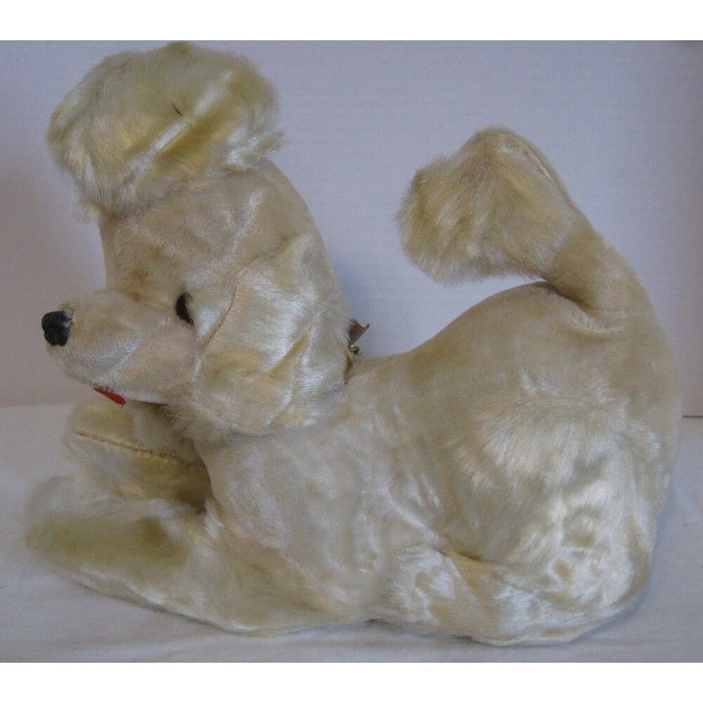 Vtg Talking Animal Lovely Mascot Poodle Transistor Radio Dog Plush (untested)